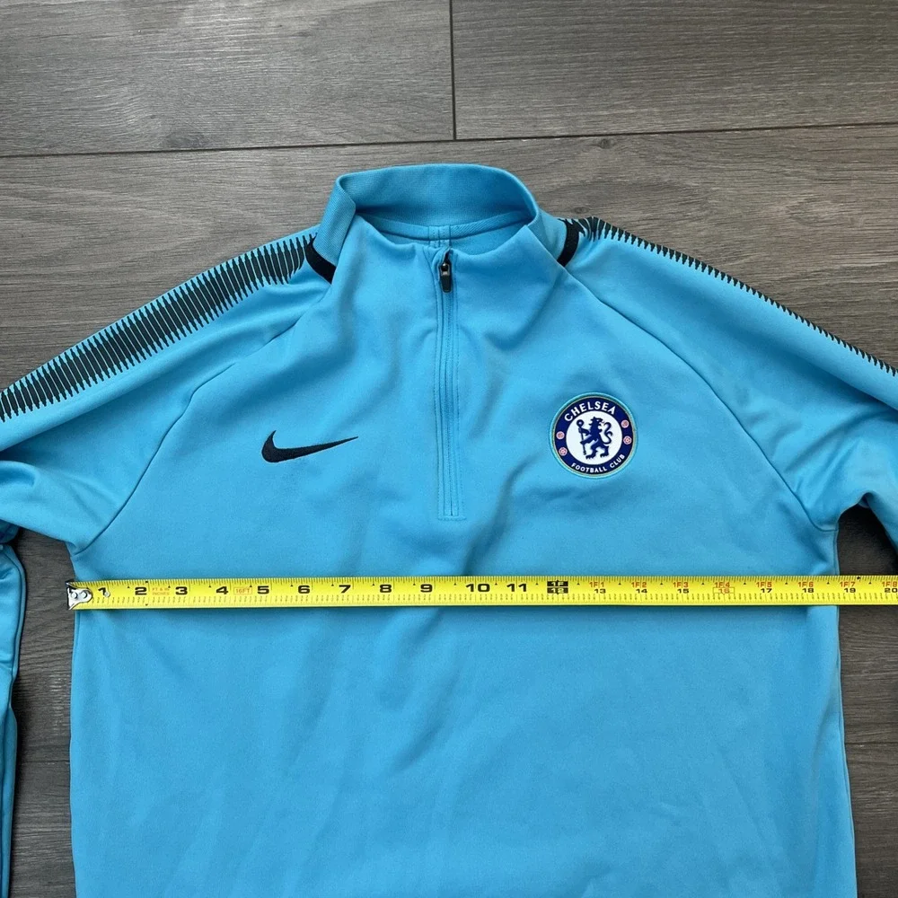 Nike Chelsea FC Youth Boys XL 1/4 Zip Pullover Sweatshirt Blue